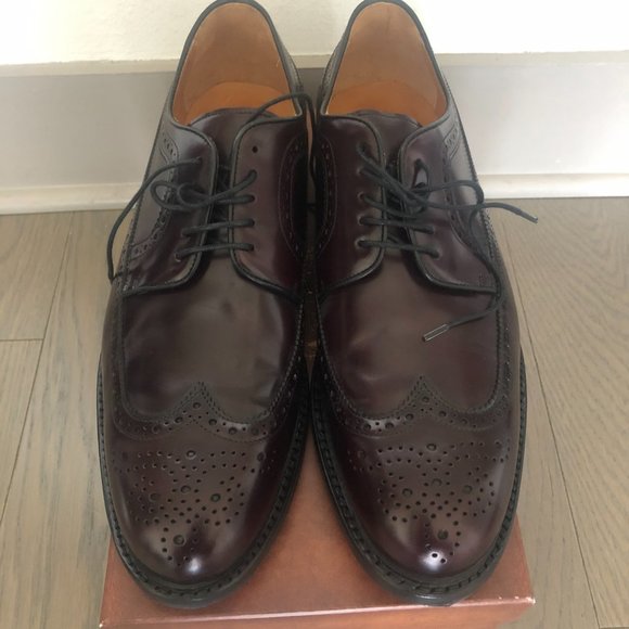 Berwick Burgundy Leather Derby Shoes Size 46.5 EU (LIKE NEW! WORN ONCE) main image 4